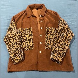 Tan Leopard Shacket
